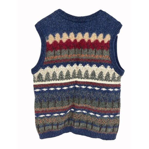 VTG Northern Reflections Womens Lg Button Up Hong Kong Sweater Vest Christmas - Picture 6 of 8